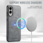 Coque De Protection En Cuir Avec Magsafe Pour Samsung - Gris Coque De Protection En Cuir Avec Magsafe Pour Samsung - Gris