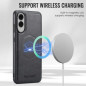 Coque De Protection En Cuir Avec Magsafe Pour Samsung - Noir Coque De Protection En Cuir Avec Magsafe Pour Samsung - Noir