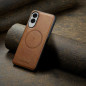 Coque De Protection En Cuir Avec Magsafe Pour Samsung - Marron Coque De Protection En Cuir Avec Magsafe Pour Samsung - Marron