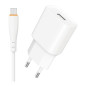 Chargeur secteur + câble Micro USB Visioo J8200 – 2,4 A Blanc Chargeur secteur + câble Micro USB Visioo J8200 – 2,4 A Blanc