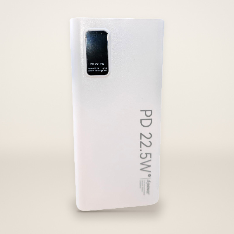 Batterie externe D-power P8286 – 20 000 mAh 22,5 W Blanc Batterie externe D-power P8286 – 20 000 mAh 22,5 W Blanc