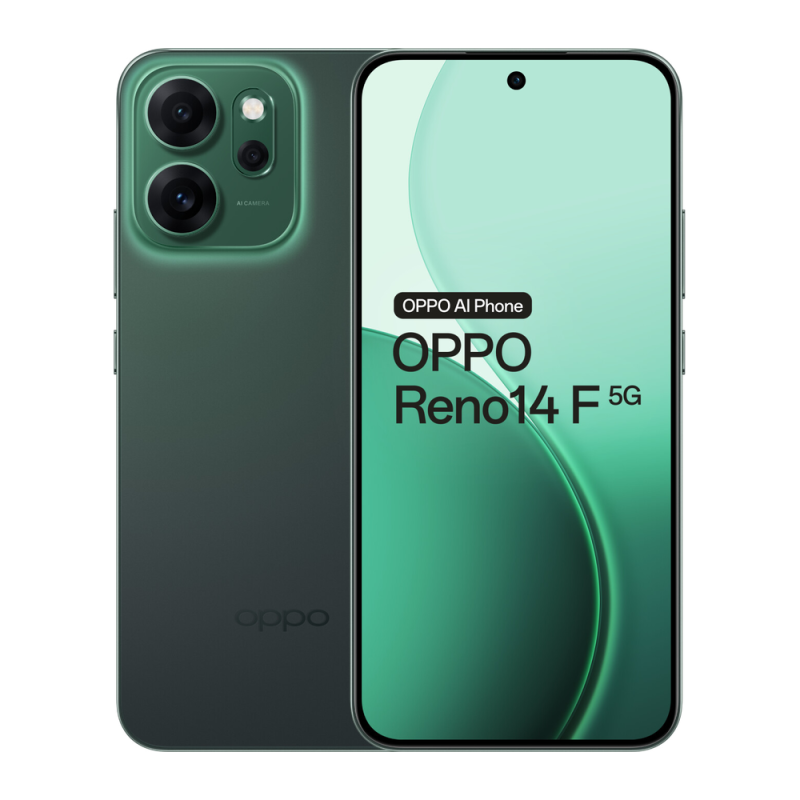 Oppo Reno14 F 5G – 256 Go Vert · Reconditionné