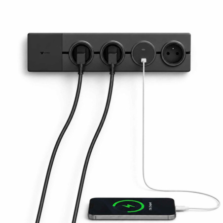 Goneo Modular Wall Socket Rail GN-GB4F-500BK – 50 cm black without socket