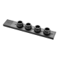 Goneo Rail de prises mural modulable GN-GB4F-500BK – 50 cm noir sans prise