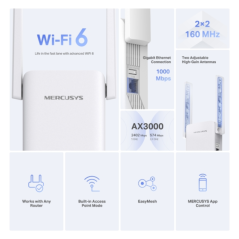 Mercusys ME80X WiFi 6 AX3000 Repeater | Smarty