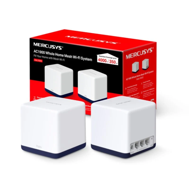 Mercusys Système WiFi Mesh AC1900 H50G – Pack de 2 Mercusys Système WiFi Mesh AC1900 H50G – Pack de 2
