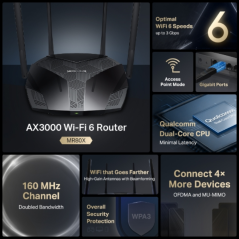Routeur WiFi 6 AX3000 Mercusys MR80X | Smarty