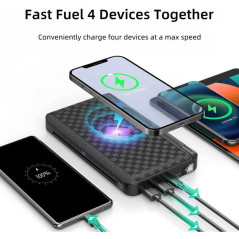 Solar Power Bank 10,000 mAh Black