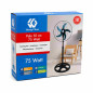 Pedestal fan – 45 cm black 3-speed oscillating 60 W