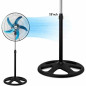 Pedestal fan – 45 cm black 3-speed oscillating 60 W
