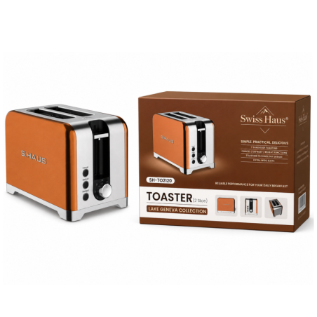 Swiss Haus Toaster SH-TO2120 – 2 Slots, Copper
