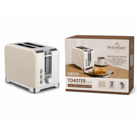 Swiss Haus Toaster SH-TO2020 – 2 Slots, Cream