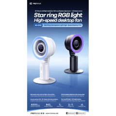 Ventilateur REMAX RS-ZF22 4 000 mAh gris | Smarty