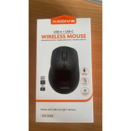 XSSIVE Souris sans fil Bluetooth XSS-MS6B – Noire