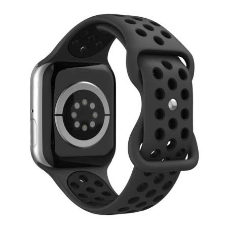 Xssive Honeycomb Silicone Strap for Apple Watch – 44/45/46/49 mm black