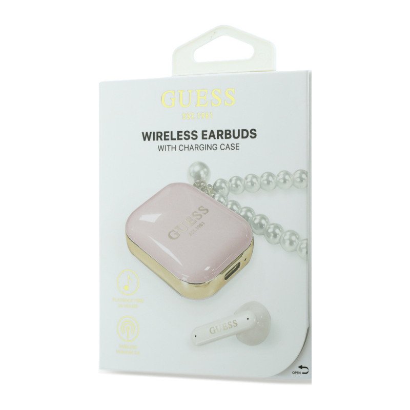 GUESS TWS Earbuds Pearl Strap GUTWSLD2HSPEP – Pink GUESS TWS Earbuds Pearl Strap GUTWSLD2HSPEP – Pink