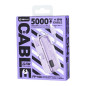 REMAX Batterie externe FP-108 – 5 000 mAh 22,5 W USB-C et Lightning violet