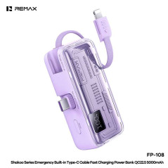 Batterie externe REMAX FP-108 5 000 mAh violette