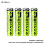 REMAX Piles AAA rechargeables AAA02 lot de 4 – lithium 1,5 V 814 mWh vert REMAX Piles AAA rechargeables AAA02 lot de 4 – lithium 1,5 V 814 mWh vert