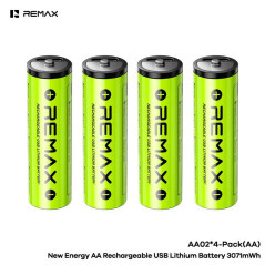 REMAX AA02 Rechargeable AA Batteries 4-Pack