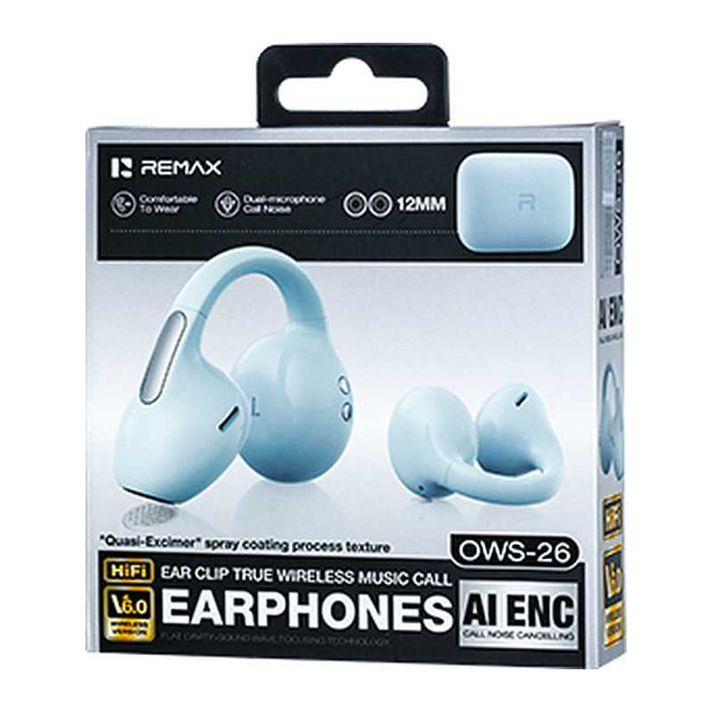 REMAX Clip Earbuds OWS-26 – Blue REMAX Clip Earbuds OWS-26 – Blue