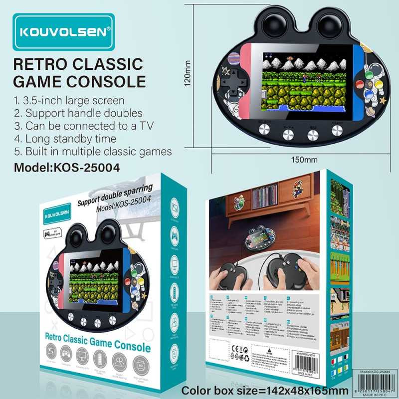 KOUVOLSEN Console de jeu rétro portable KOS-25004 – écran 3,5 pouces KOUVOLSEN Console de jeu rétro portable KOS-25004 – écran 3,5 pouces