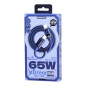 REMAX Câble lumineux CB19 USB-C vers USB-C – 65 W 1,2 m Bleu paon