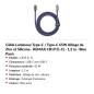 REMAX Câble lumineux CB19 USB-C vers USB-C – 65 W 1,2 m Bleu paon