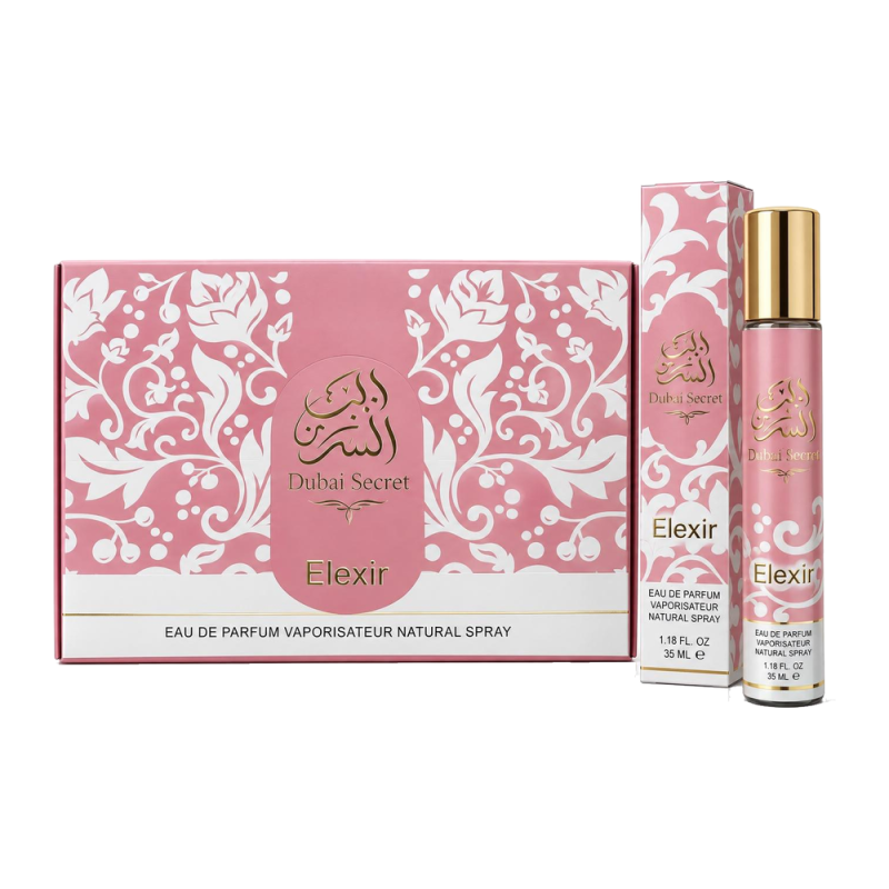 Dubai Secret Eau de parfum Elexir – Boîte de 24 flacons 35 ml Dubai Secret Eau de parfum Elexir – Boîte de 24 flacons 35 ml