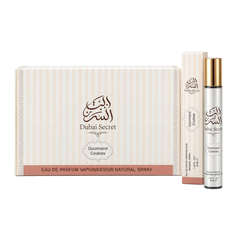 Dubai Secret Eau de parfum Gourmand Cookies – 24 flacons de 35 ml Dubai Secret Eau de parfum Gourmand Cookies – 24 flacons de 35 ml