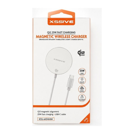 XSSIVE Magnetic Wireless Charger XSS-MSW4W Qi2 – 25 W white