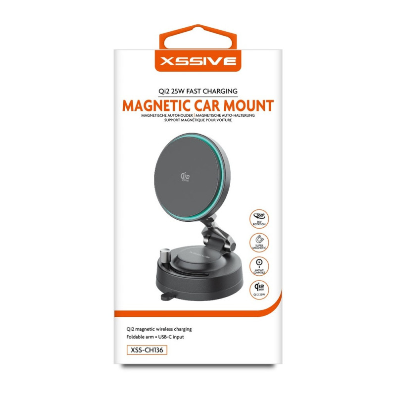 XSSIVE Magnetic Car Mount with Qi2 Charging XSS-CH136 – 25 W