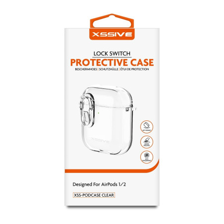 XSSIVE Étui silicone XSS-PODCASE 1/2 pour AirPods 1/2 – Transparent