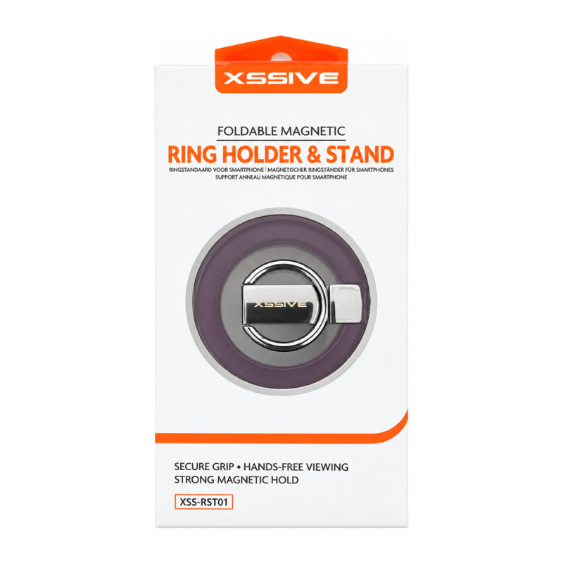 XSSIVE Porte-bague magnétique XSS-RST01 pour smartphone – Violet XSSIVE Porte-bague magnétique XSS-RST01 pour smartphone – Violet