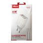 FASR Fast Charger FS-CP1 45 W USB-A + USB-C – USB-C to USB-C Cable White