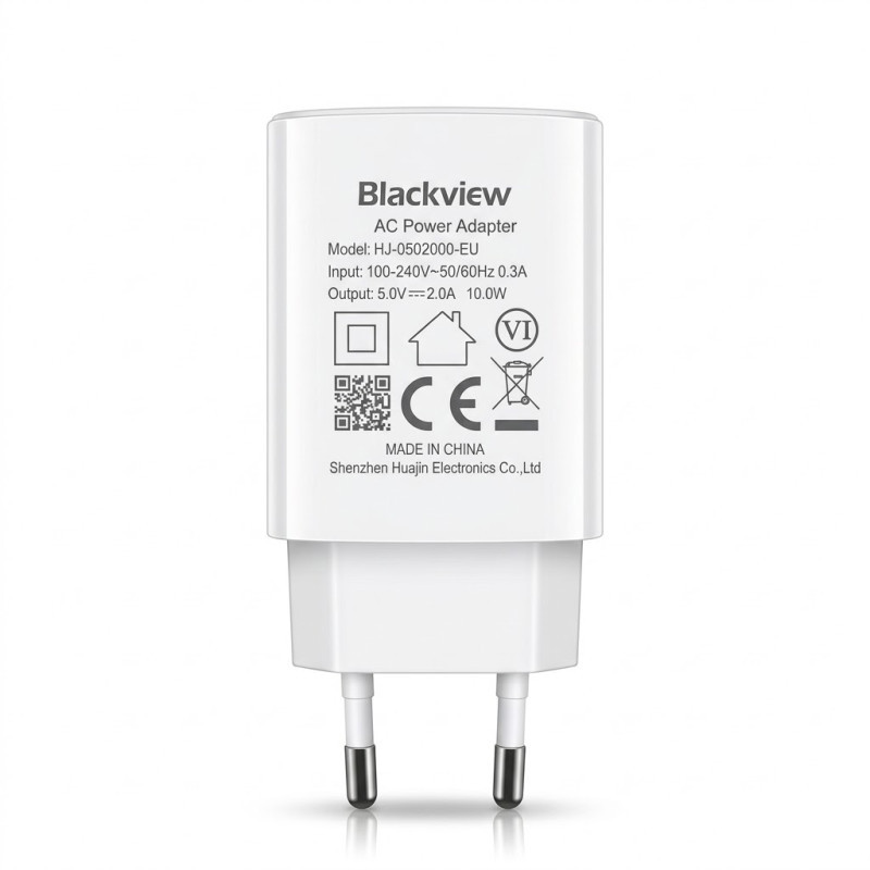USB-A Wall Charger HJ-0502000-EU for Blackview – 10 W White USB-A Wall Charger HJ-0502000-EU for Blackview – 10 W White