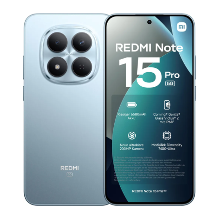 Xiaomi Redmi Note 15 Pro 5G – 256 GB Glacier Blue, Grade A · Refurbished