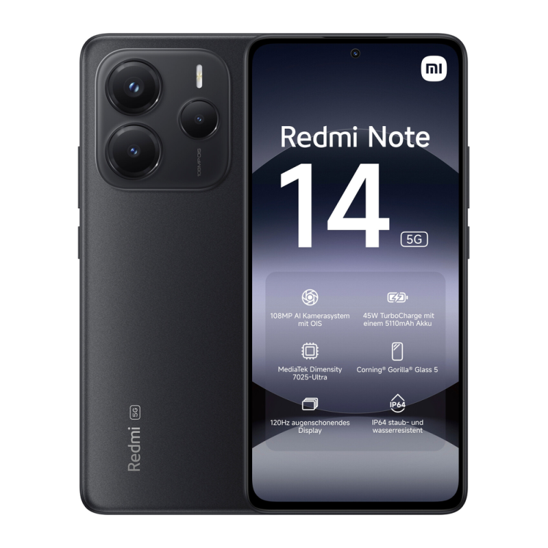 Xiaomi Redmi Note 14 5G DS – 256 Go Noir, Grade AB · Reconditionné Xiaomi Redmi Note 14 5G DS – 256 Go Noir, Grade AB · Reconditionné