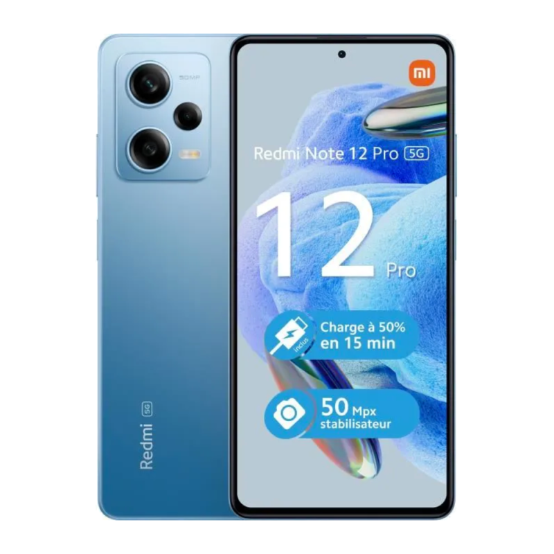 Xiaomi Redmi Note 12 Pro 5G – 8 Go RAM + 256 Go bleu ciel, Grade AB · Reconditionné Xiaomi Redmi Note 12 Pro 5G – 8 Go RAM + 256 Go bleu ciel, Grade AB · Reconditionné