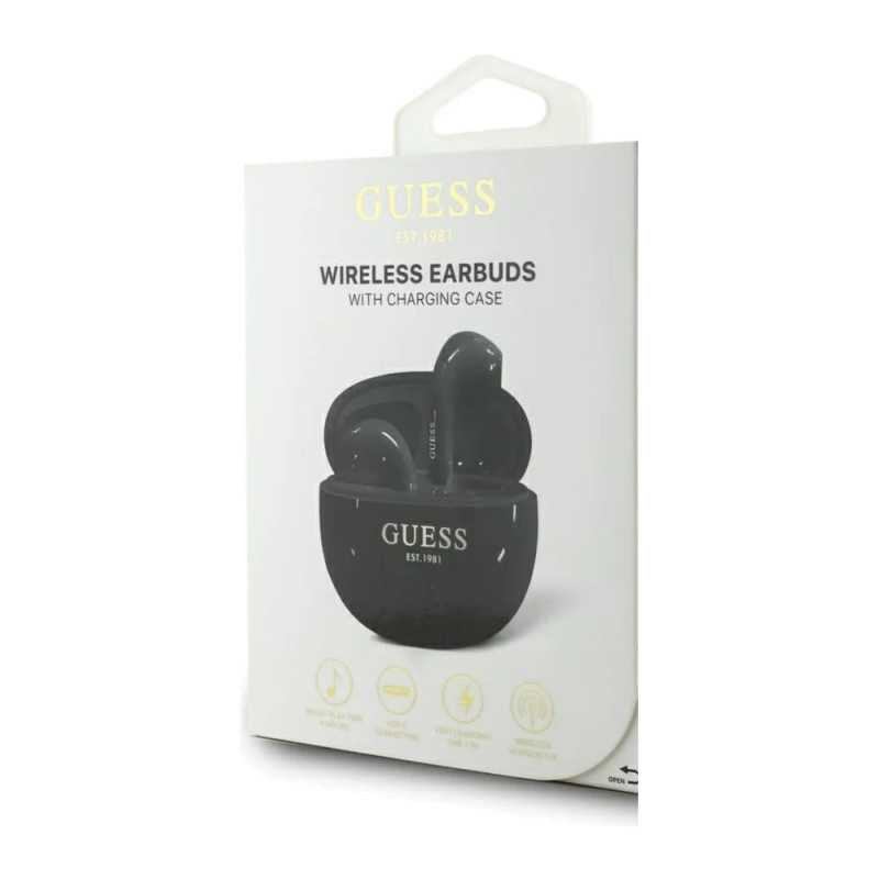 Guess Glossy Egg GUTWSOGELEK – Écouteurs TWS Bluetooth noirs Guess Glossy Egg GUTWSOGELEK – Écouteurs TWS Bluetooth noirs