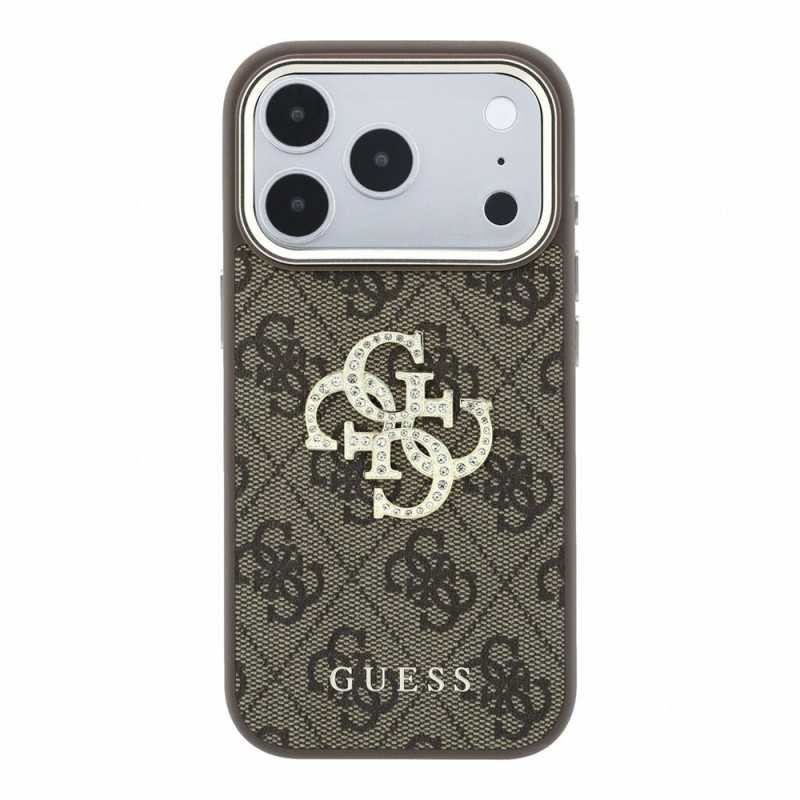 Guess 4G PU Big Strass Logo – Case for iPhone 18 Pro / Pro Max, Brown Guess 4G PU Big Strass Logo – Case for iPhone 18 Pro / Pro Max, Brown