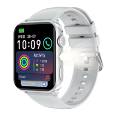 Montre connectée avec lampe torche LED Blackview R30 Max - Argent | Smarty Paris