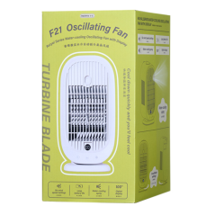 Ventilateur de Table à Secousses Automatique à Refroidissement par Eau à Affichage Numérique REMAX F21 - Blanc · Smarty Paris · 