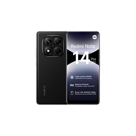 Xiaomi Redmi Note 14 Pro 4G 512 Go Noir - Neuf — Reconditionné Garanti 12 mois · Smarty Paris