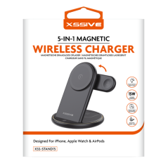 Xssive magnetic wireless charger 5-in-1 Black