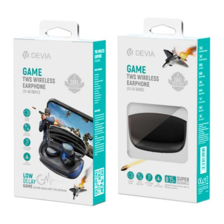 Écouteurs Bluetooth Devia Joy A 9 T8 Noir | Smarty