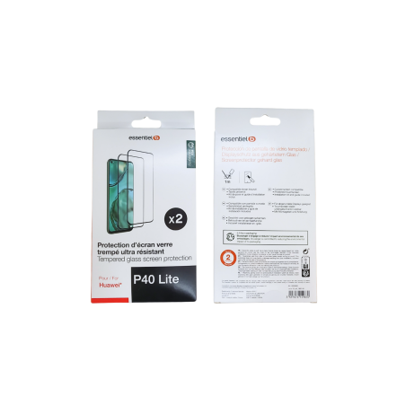 2 Pcs Verre Trempé ESSENTIELB pour Huawei P40 Lite - Protections Ref F