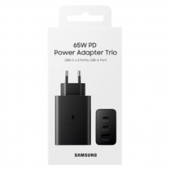 Adaptateur Secteur Samsung 65W PD Power Adapter Trio 2USB-C + USB EP-T