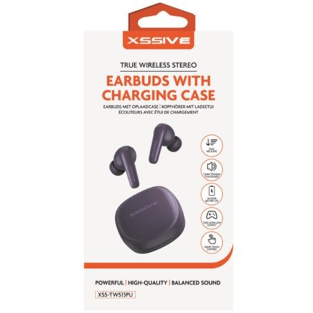 XSSIVE XSS-TWS13PU Bluetooth Earbuds Purple | Smarty