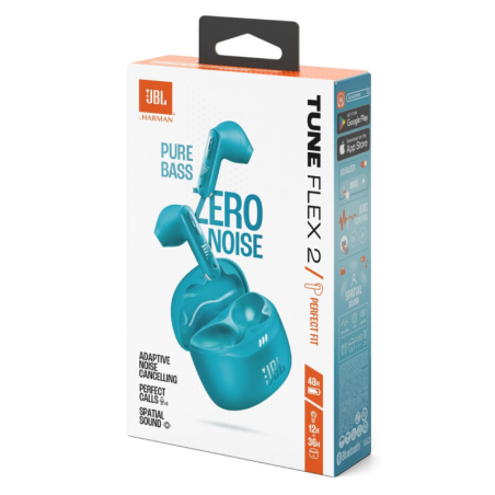 Écouteurs sans fil JBL Tune Flex 2 - JBLTFLEX2TQE - Turquoise